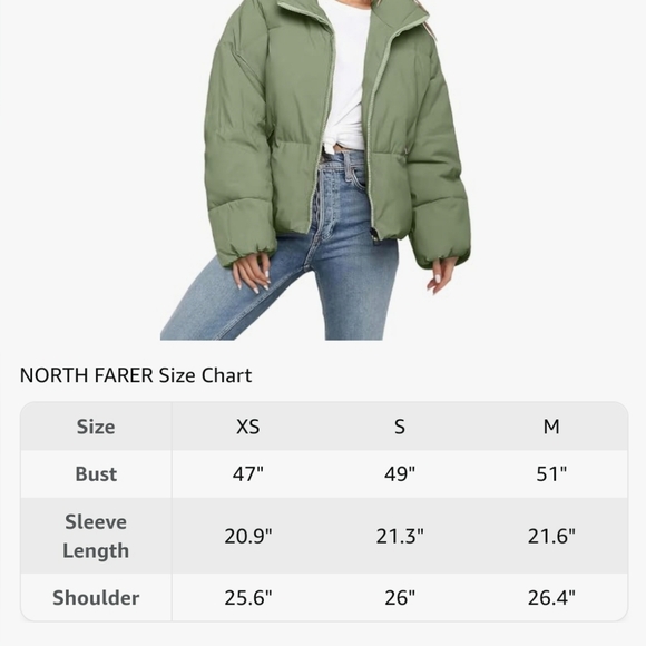 Taupe Winter Cropped Puffer Oversize Jacket - Picture 5 of 5